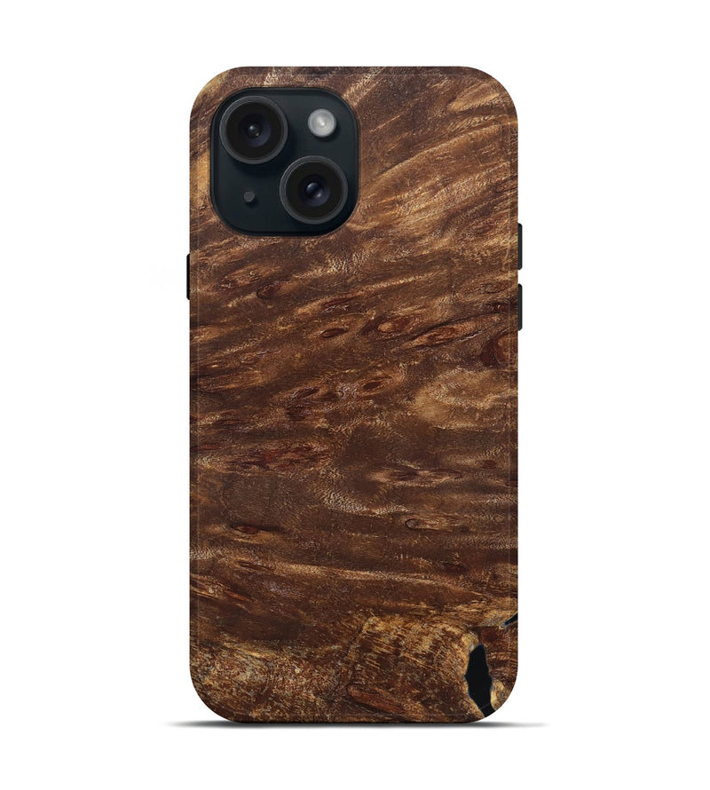 iPhone 15 Wood Live Edge Phone Case - Siobhan (Solid Wood, 823410)