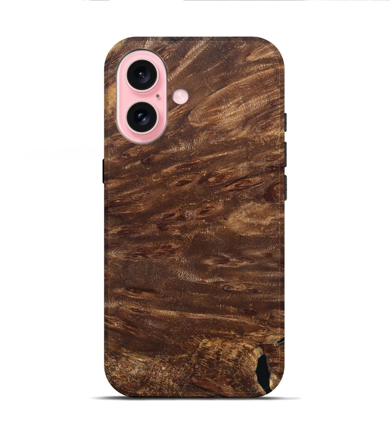 iPhone 16 Wood Live Edge Phone Case - Siobhan (Solid Wood, 823410)