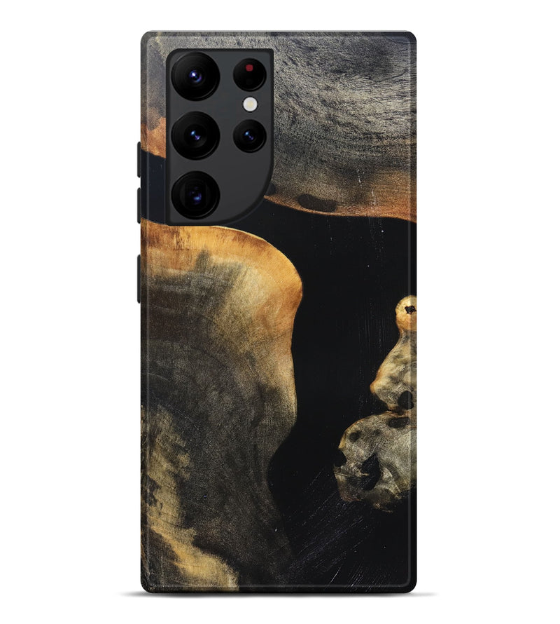 Galaxy S22 Ultra Wood Live Edge Phone Case - Franco (Pure Black, 823411)