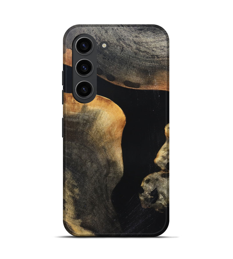 Galaxy S23 Wood Live Edge Phone Case - Franco (Pure Black, 823411)