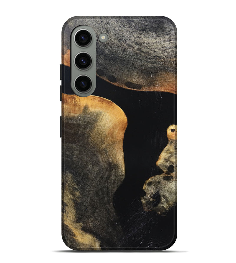 Galaxy S23 Plus Wood Live Edge Phone Case - Franco (Pure Black, 823411)