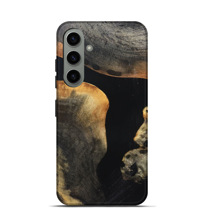 Galaxy S24 Wood Live Edge Phone Case - Franco (Pure Black, 823411)