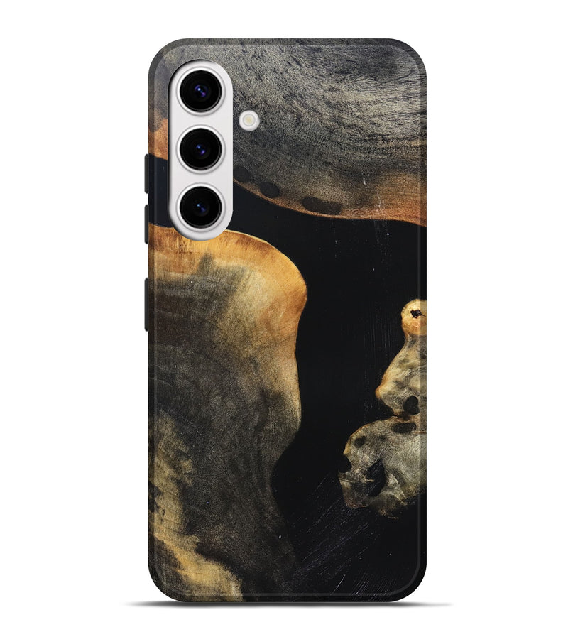 Galaxy S25 Plus Wood Live Edge Phone Case - Franco (Pure Black, 823411)