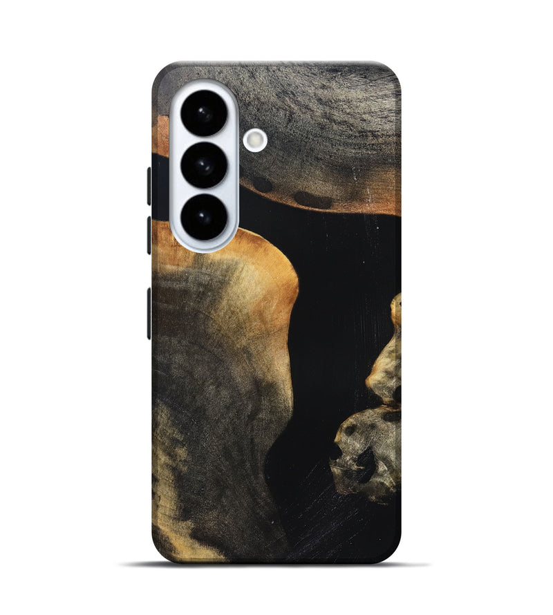 Galaxy S26 Wood Live Edge Phone Case - Franco (Pure Black, 823411)