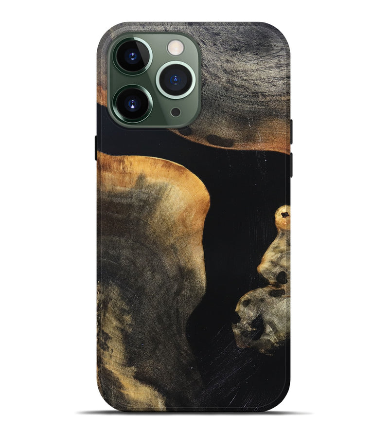 iPhone 13 Pro Max Wood Live Edge Phone Case - Franco (Pure Black, 823411)