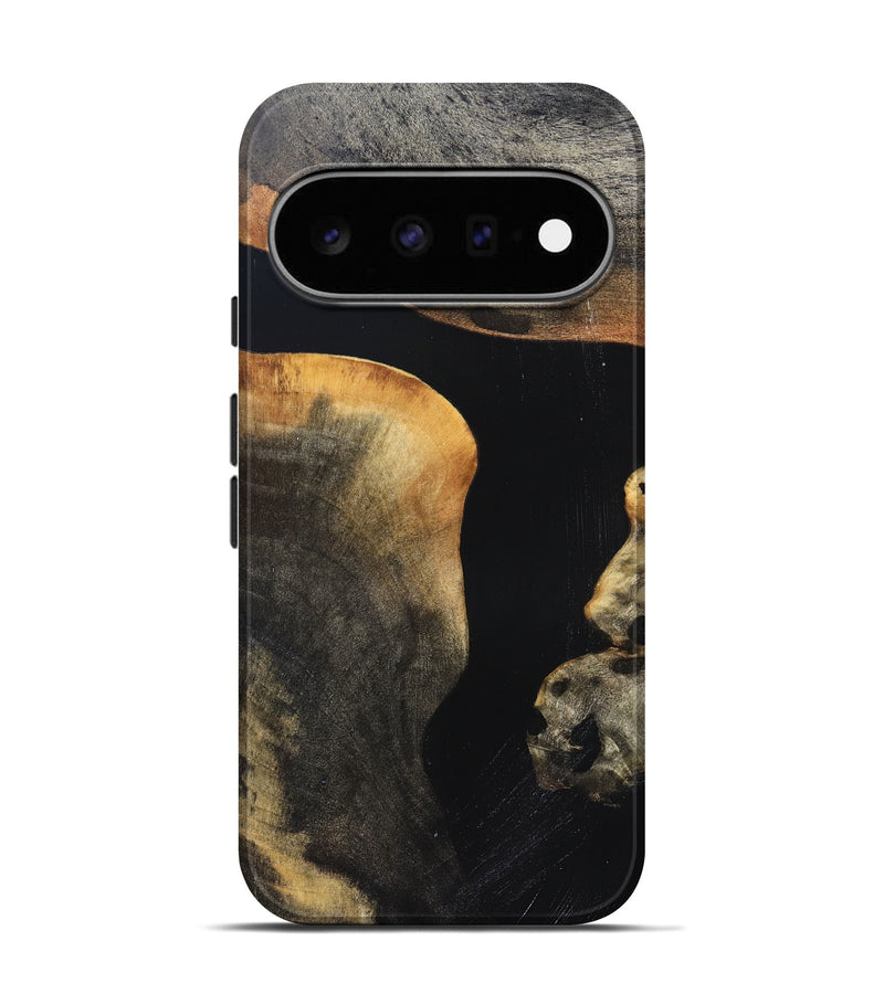 Pixel 11 Pro Wood Live Edge Phone Case - Franco (Pure Black, 823411)