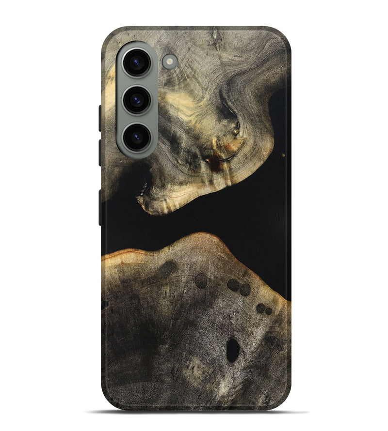 Galaxy S23 Plus Wood Live Edge Phone Case - Arrie (Pure Black, 823412)