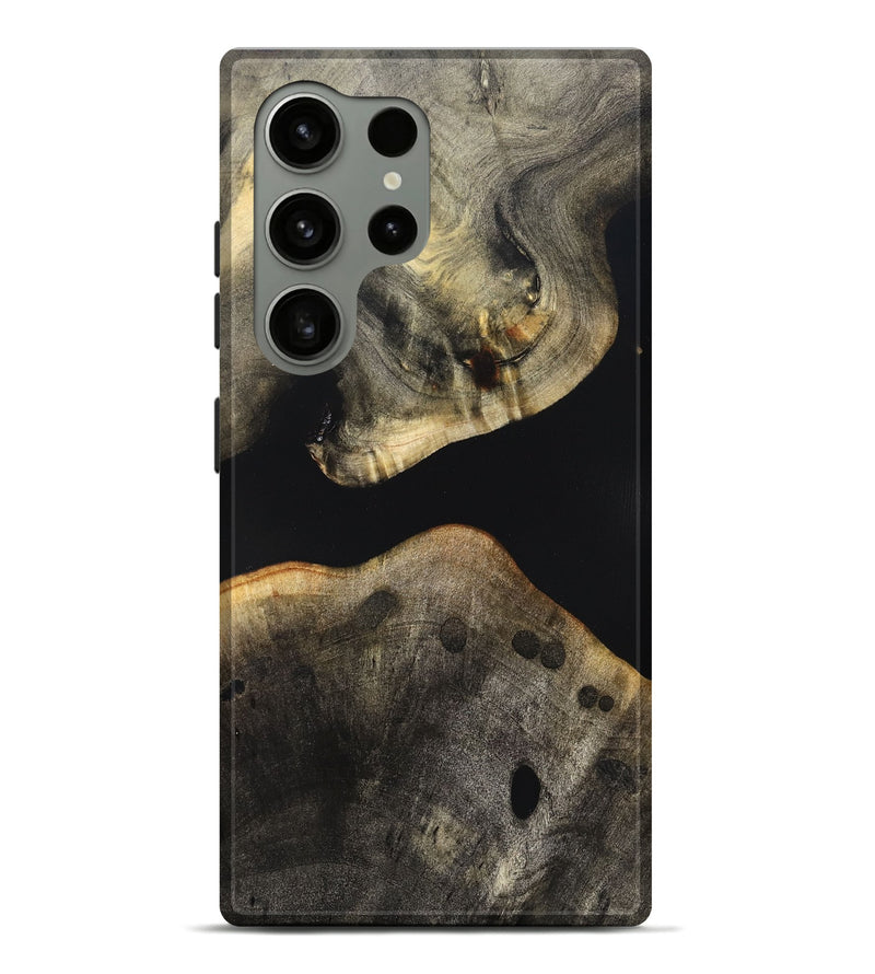 Galaxy S24 Ultra Wood Live Edge Phone Case - Arrie (Pure Black, 823412)