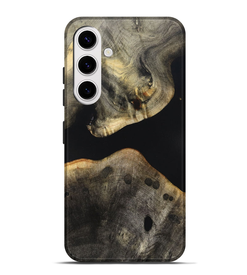 Galaxy S25 Plus Wood Live Edge Phone Case - Arrie (Pure Black, 823412)