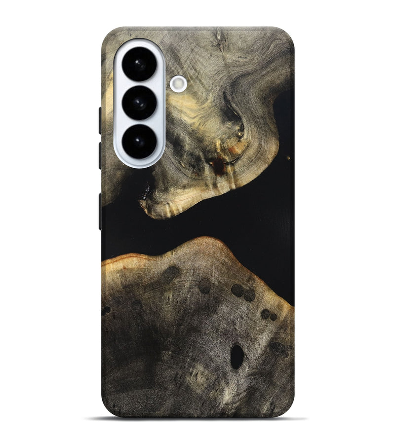 Galaxy S26 Plus Wood Live Edge Phone Case - Arrie (Pure Black, 823412)