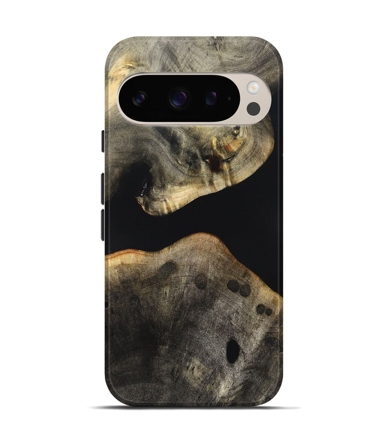 Pixel 9 Wood Live Edge Phone Case - Arrie (Pure Black, 823412)