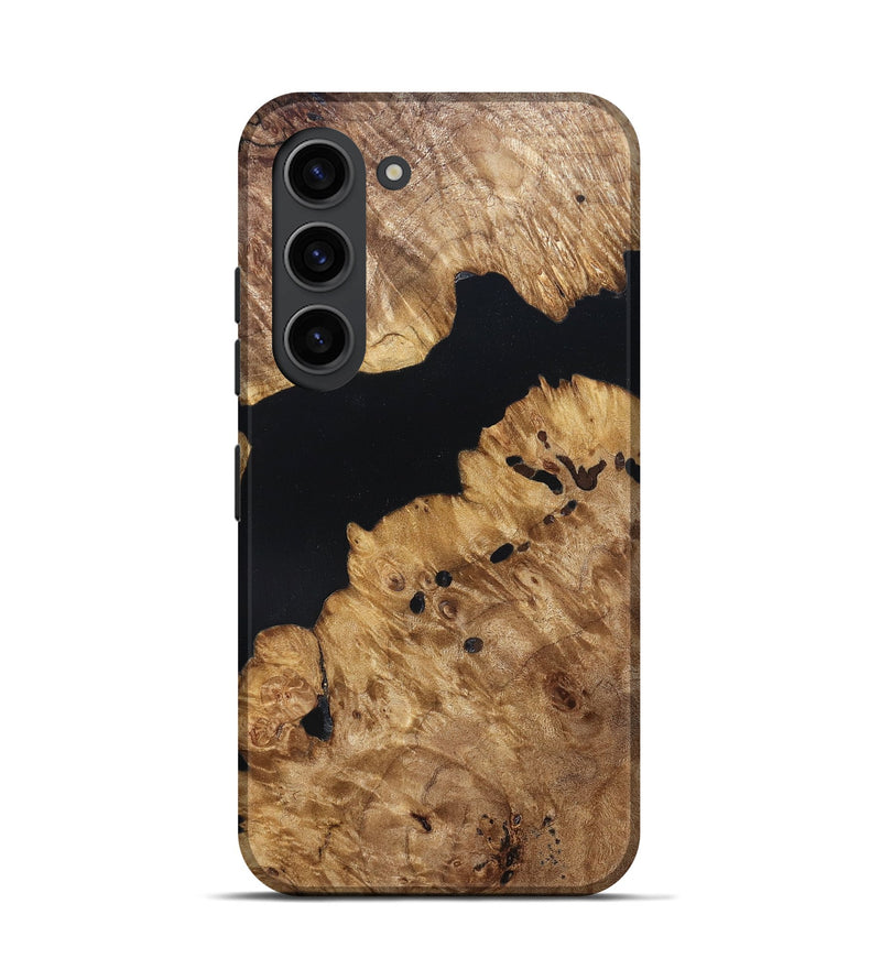 Galaxy S23 Wood Live Edge Phone Case - Lenard (Pure Black, 823413)