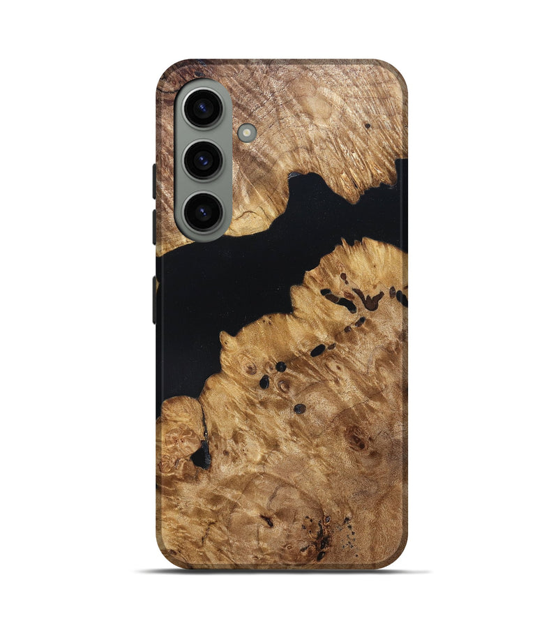 Galaxy S24 Wood Live Edge Phone Case - Lenard (Pure Black, 823413)