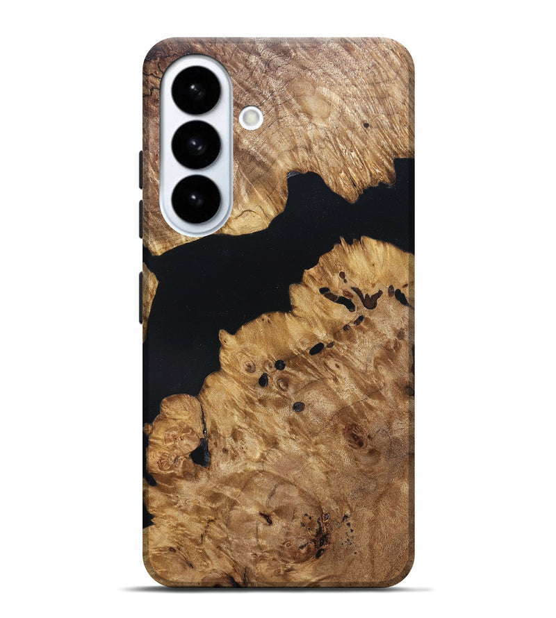 Galaxy S26 Plus Wood Live Edge Phone Case - Lenard (Pure Black, 823413)