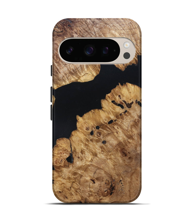 Pixel 10 Wood Live Edge Phone Case - Lenard (Pure Black, 823413)