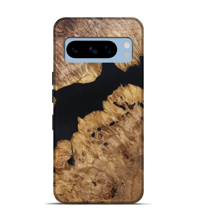 Pixel 8 Pro Wood Live Edge Phone Case - Lenard (Pure Black, 823413)