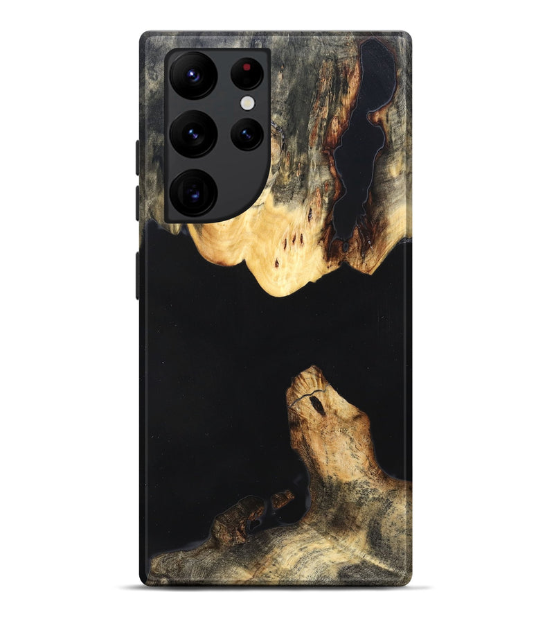 Galaxy S22 Ultra Wood Live Edge Phone Case - Judge (Pure Black, 823414)