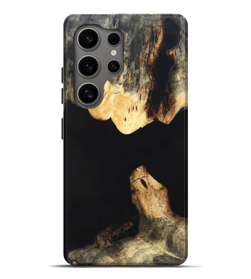 Galaxy S25 Ultra Wood Live Edge Phone Case - Judge (Pure Black, 823414)