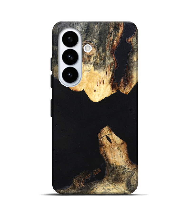 Galaxy S26 Wood Live Edge Phone Case - Judge (Pure Black, 823414)