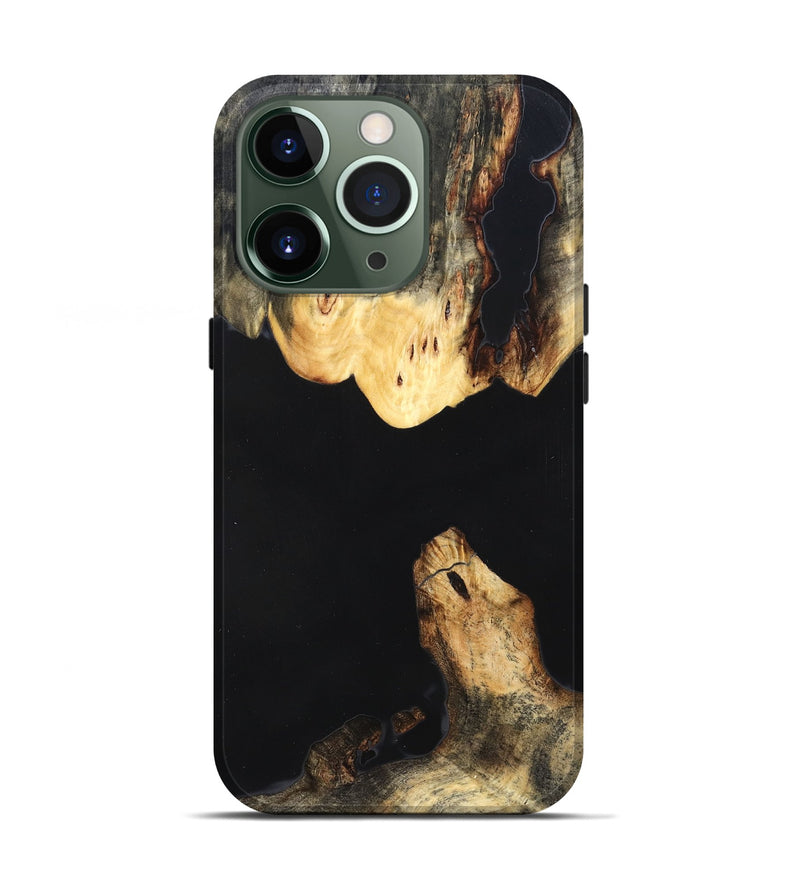 iPhone 13 Pro Wood Live Edge Phone Case - Judge (Pure Black, 823414)