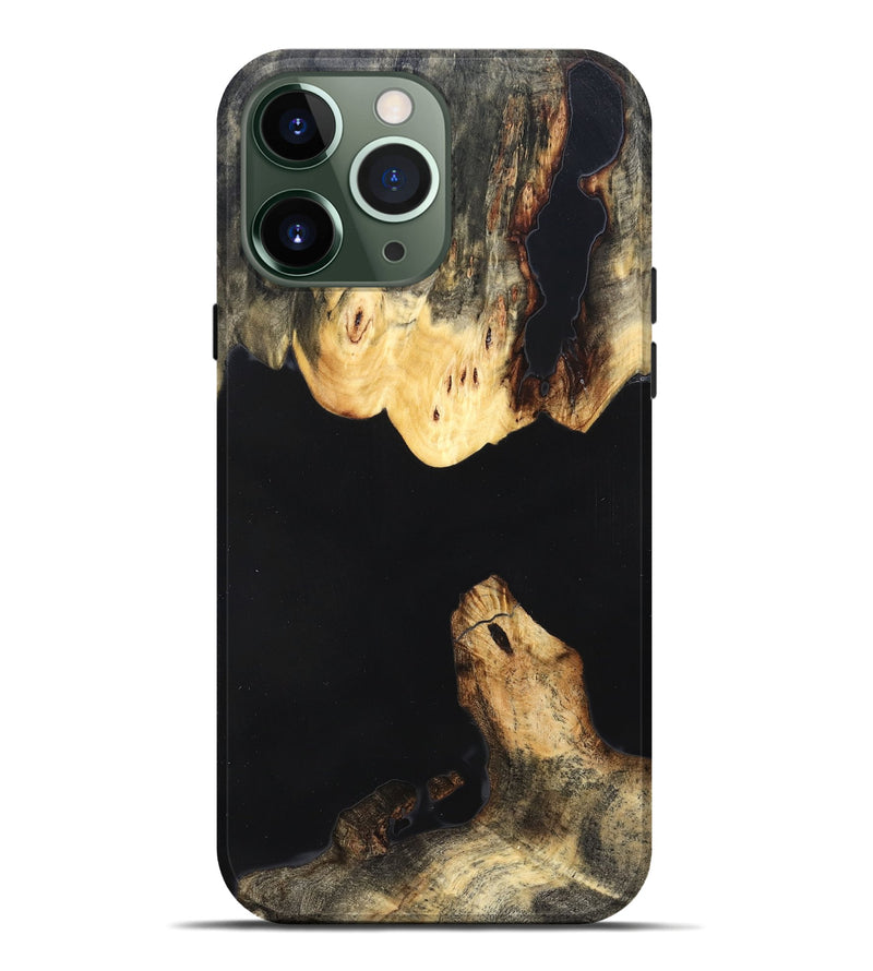 iPhone 13 Pro Max Wood Live Edge Phone Case - Judge (Pure Black, 823414)
