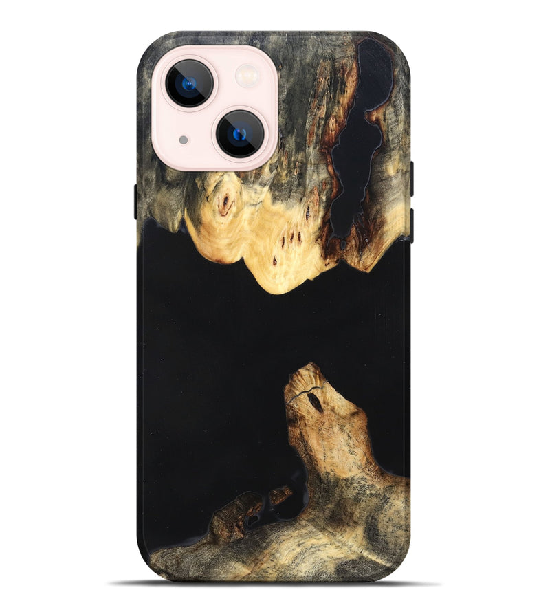 iPhone 14 Plus Wood Live Edge Phone Case - Judge (Pure Black, 823414)