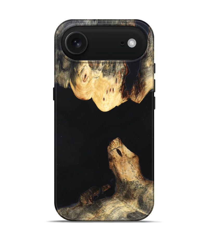 iPhone 17 Air Wood Live Edge Phone Case - Judge (Pure Black, 823414)