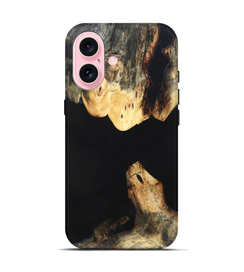 iPhone 17 Wood Live Edge Phone Case - Judge (Pure Black, 823414)