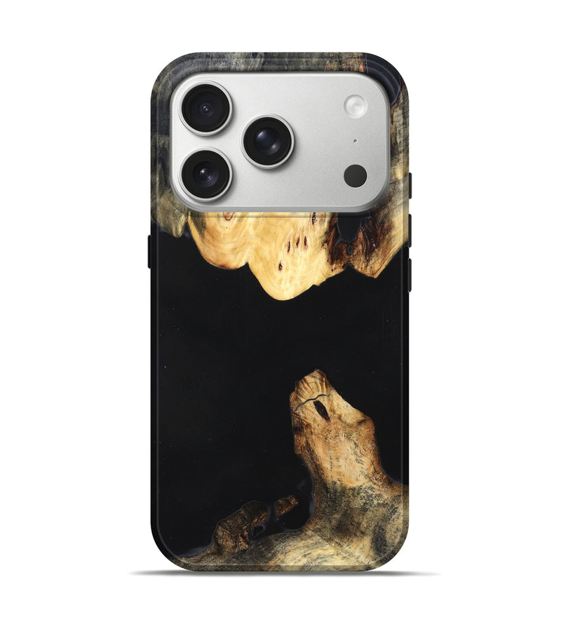 iPhone 17 Pro Wood Live Edge Phone Case - Judge (Pure Black, 823414)