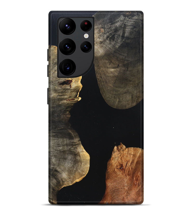 Galaxy S22 Ultra Wood Live Edge Phone Case - Fritz (Pure Black, 823415)