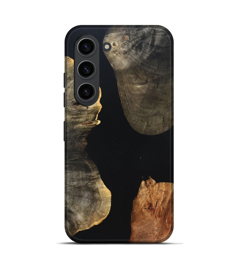 Galaxy S23 Wood Live Edge Phone Case - Fritz (Pure Black, 823415)