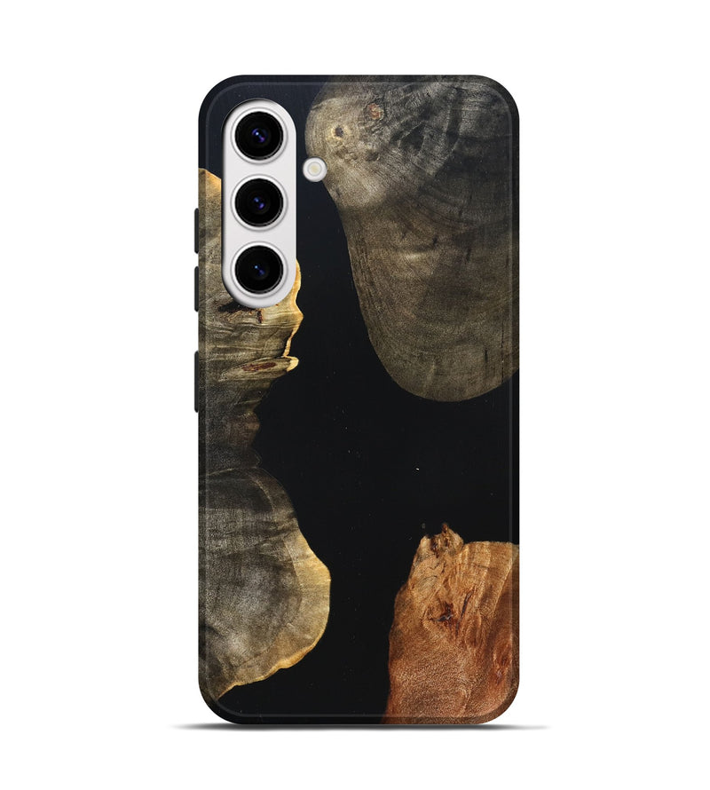 Galaxy S25 Wood Live Edge Phone Case - Fritz (Pure Black, 823415)
