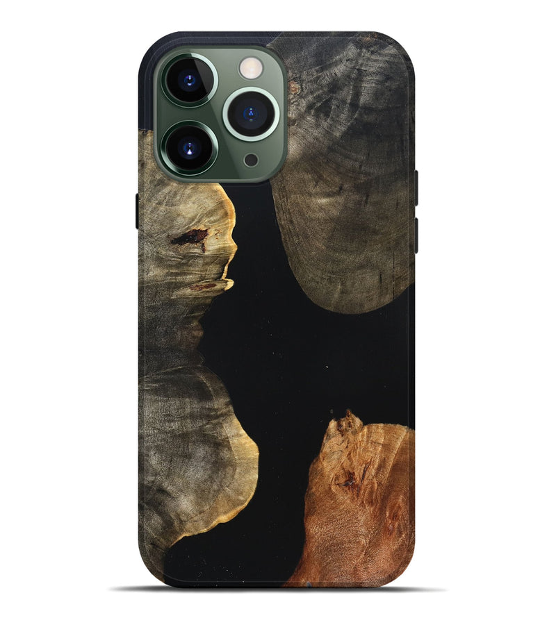 iPhone 13 Pro Max Wood Live Edge Phone Case - Fritz (Pure Black, 823415)