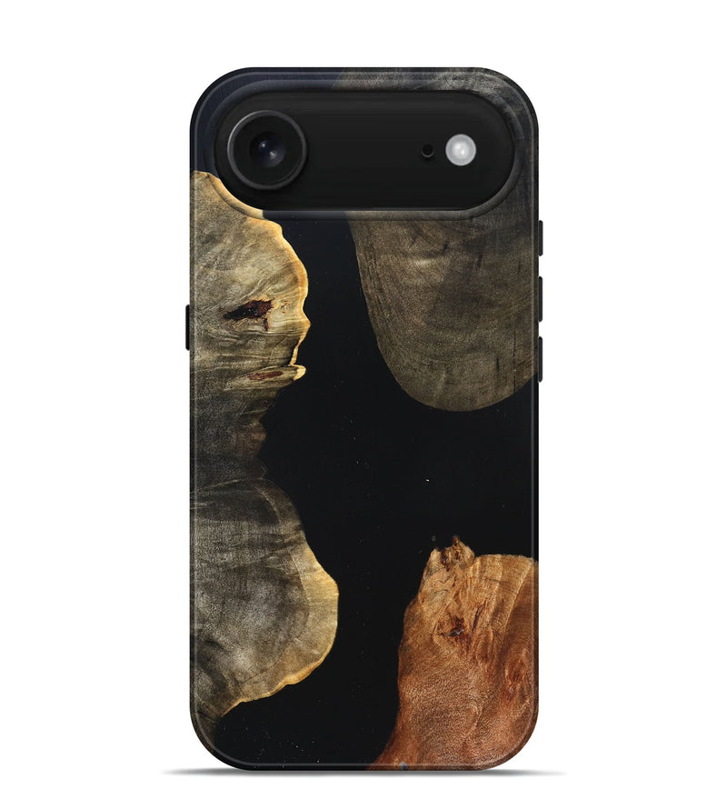 iPhone 17 Air Wood Live Edge Phone Case - Fritz (Pure Black, 823415)