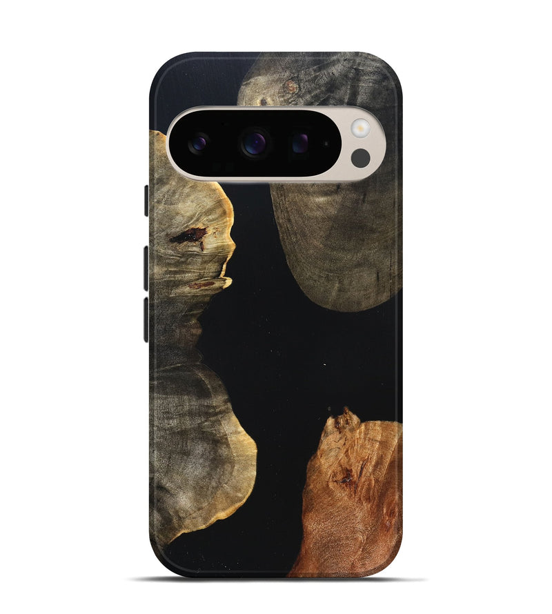Pixel 10 Pro Wood Live Edge Phone Case - Fritz (Pure Black, 823415)