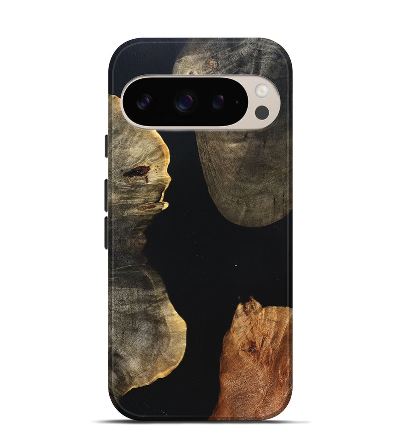 Pixel 9 Pro Wood Live Edge Phone Case - Fritz (Pure Black, 823415)