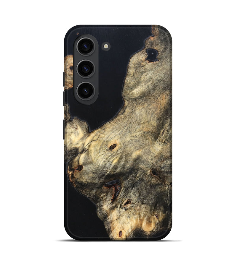 Galaxy S23 Wood Live Edge Phone Case - Annika (Pure Black, 823416)