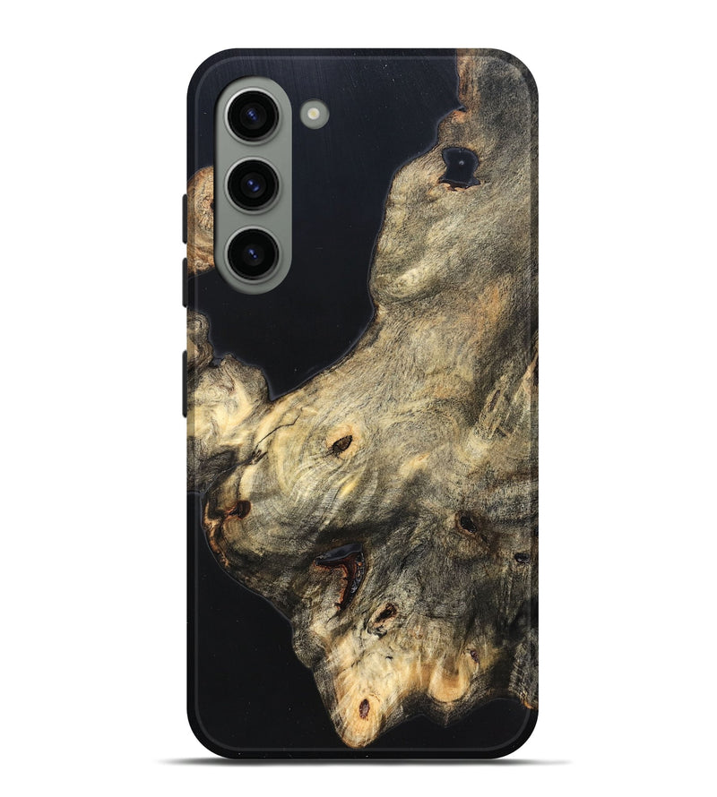 Galaxy S23 Plus Wood Live Edge Phone Case - Annika (Pure Black, 823416)