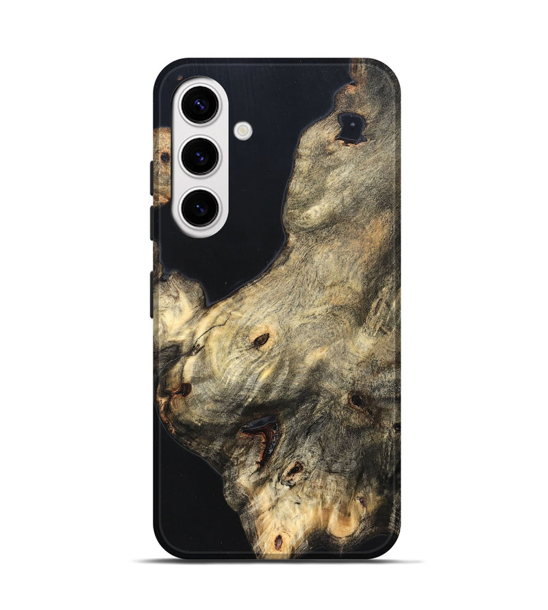 Galaxy S25 Wood Live Edge Phone Case - Annika (Pure Black, 823416)