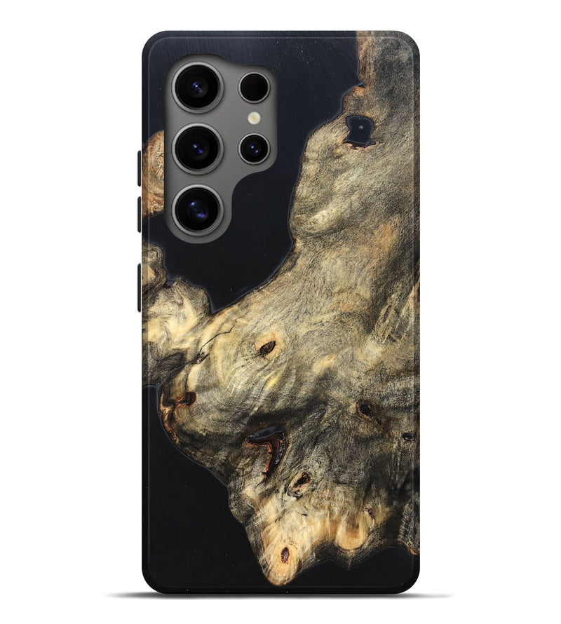 Galaxy S25 Ultra Wood Live Edge Phone Case - Annika (Pure Black, 823416)