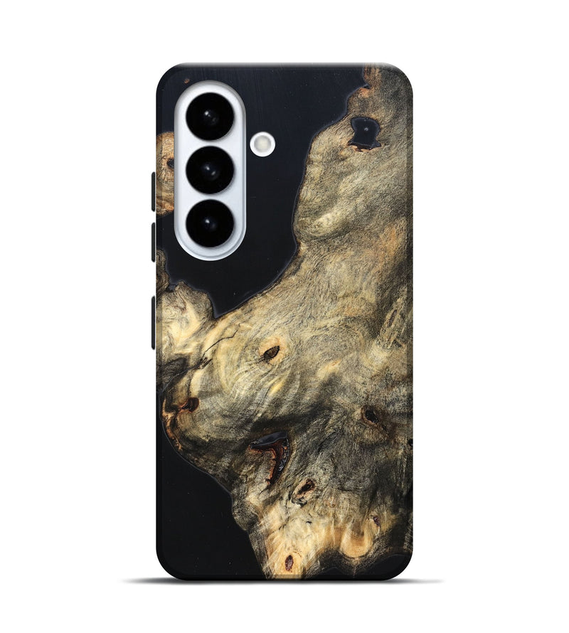 Galaxy S26 Wood Live Edge Phone Case - Annika (Pure Black, 823416)