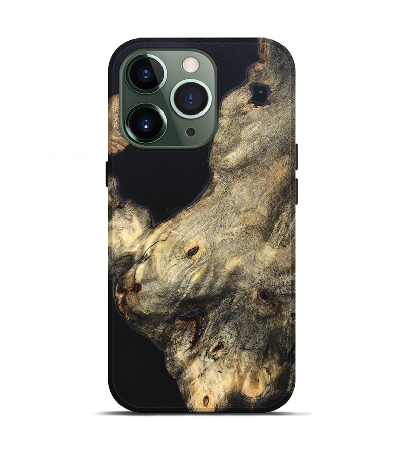 iPhone 13 Pro Wood Live Edge Phone Case - Annika (Pure Black, 823416)