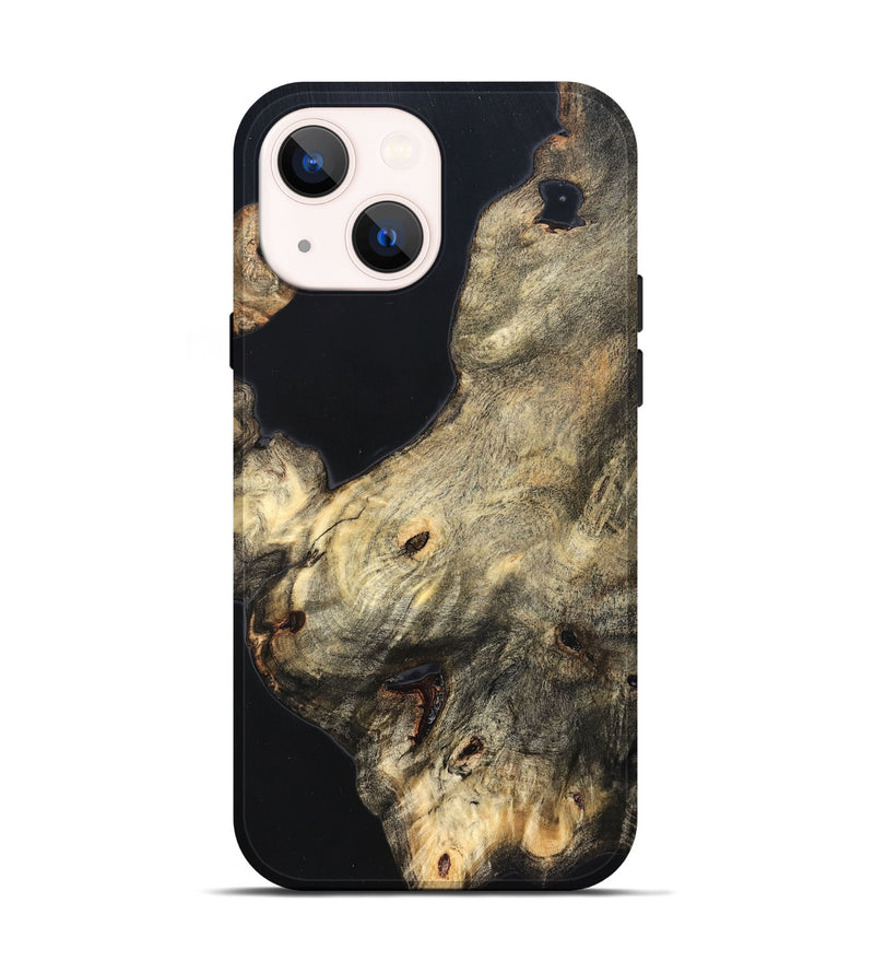 iPhone 14 Wood Live Edge Phone Case - Annika (Pure Black, 823416)