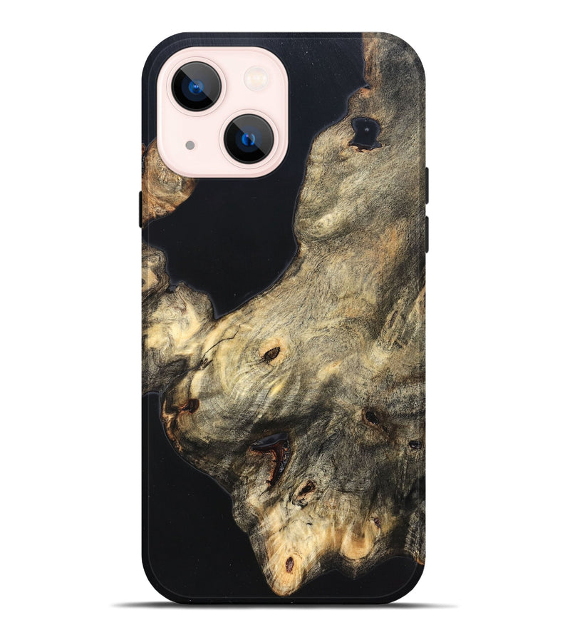 iPhone 14 Plus Wood Live Edge Phone Case - Annika (Pure Black, 823416)