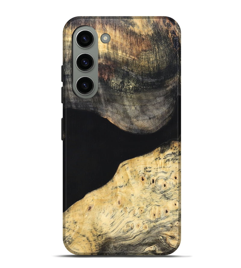 Galaxy S23 Plus Wood Live Edge Phone Case - Laci (Pure Black, 823417)