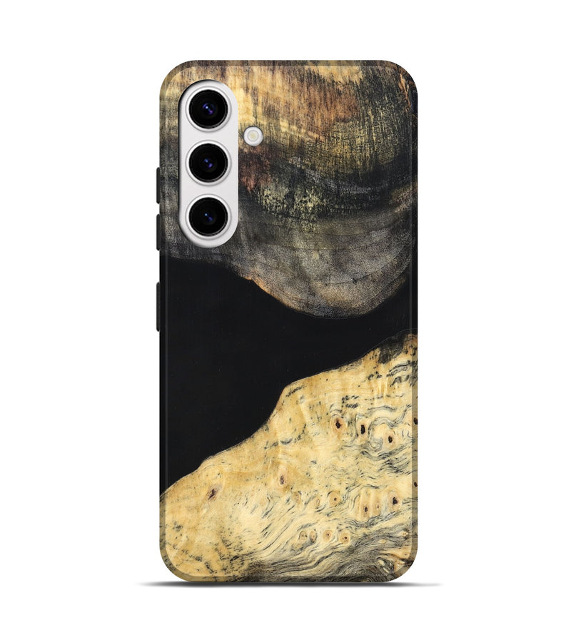 Galaxy S25 Wood Live Edge Phone Case - Laci (Pure Black, 823417)