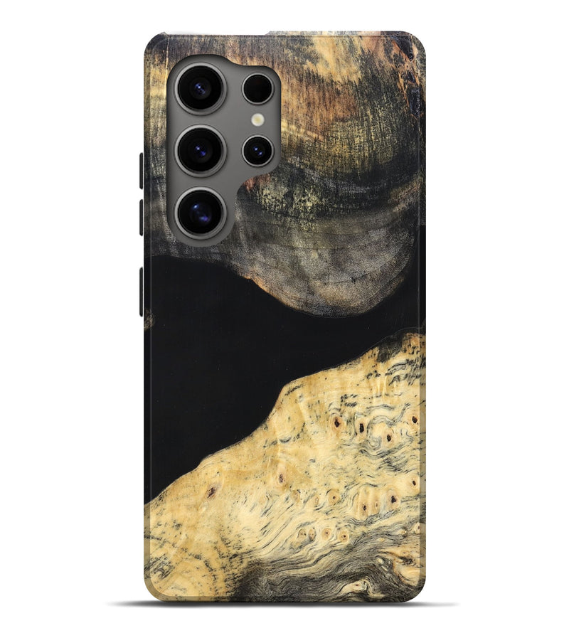 Galaxy S25 Ultra Wood Live Edge Phone Case - Laci (Pure Black, 823417)