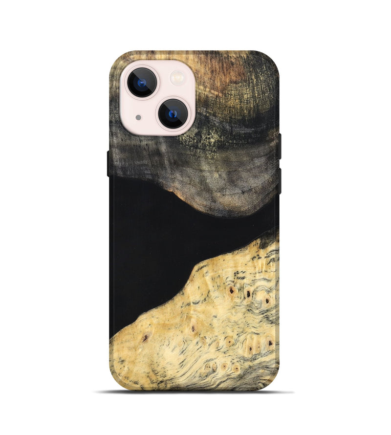 iPhone 13 mini Wood Live Edge Phone Case - Laci (Pure Black, 823417)