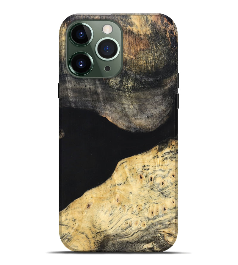 iPhone 13 Pro Max Wood Live Edge Phone Case - Laci (Pure Black, 823417)
