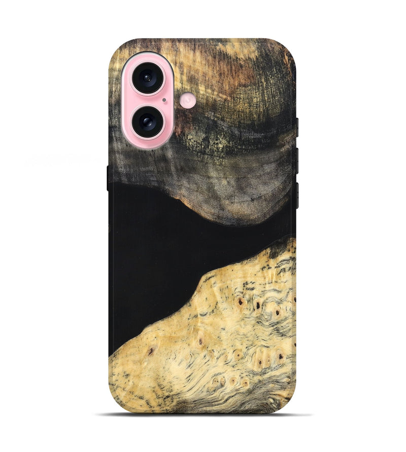 iPhone 17 Wood Live Edge Phone Case - Laci (Pure Black, 823417)